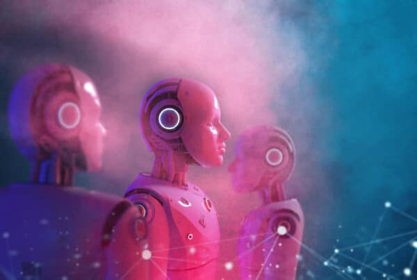 Team collaborating with AI tools like ChatGPT and Copilot